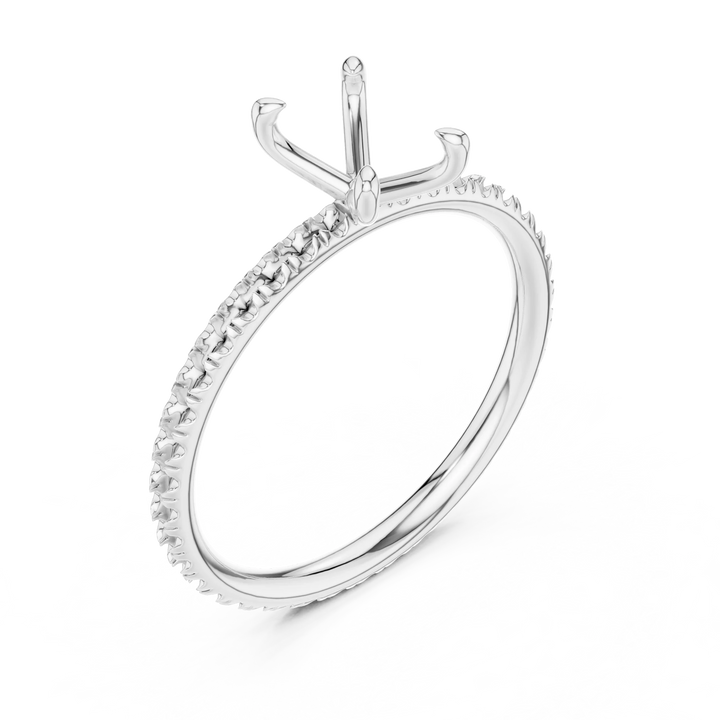 Oval Cut Diamond Pave Engagement Ring