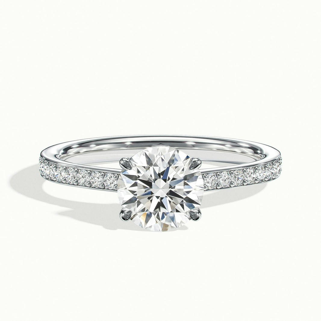 Arabella Round Solitaire Pavé Engagement Ring