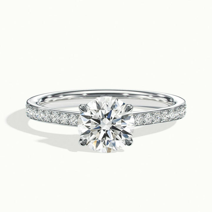 Arabella Round Solitaire Pavé Engagement Ring