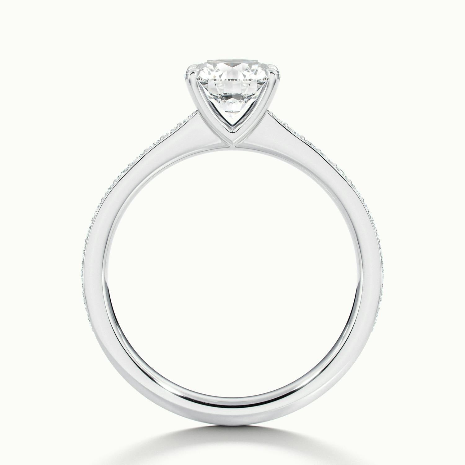 Arabella Round Solitaire Pavé Engagement Ring