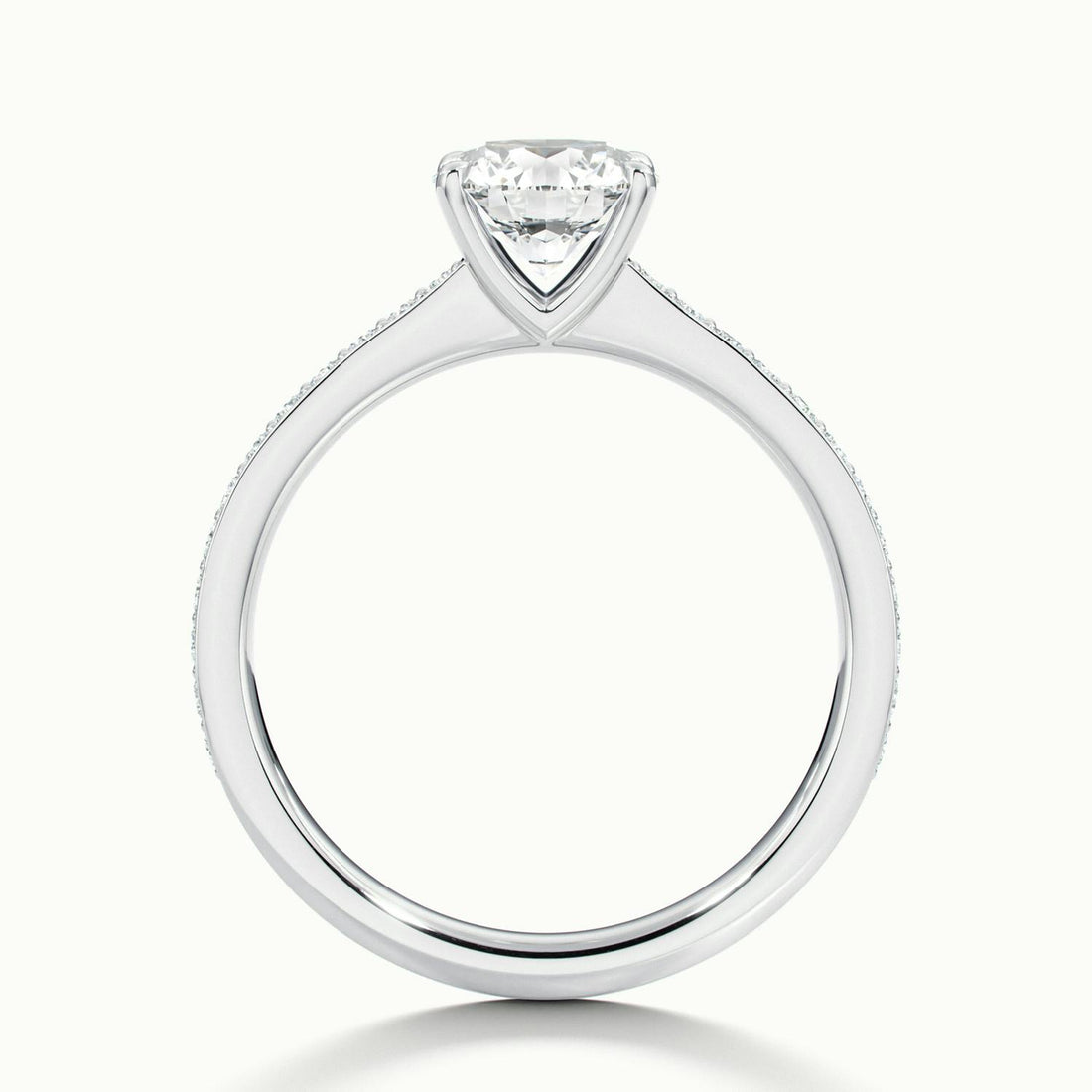 Arabella Round Solitaire Pavé Engagement Ring