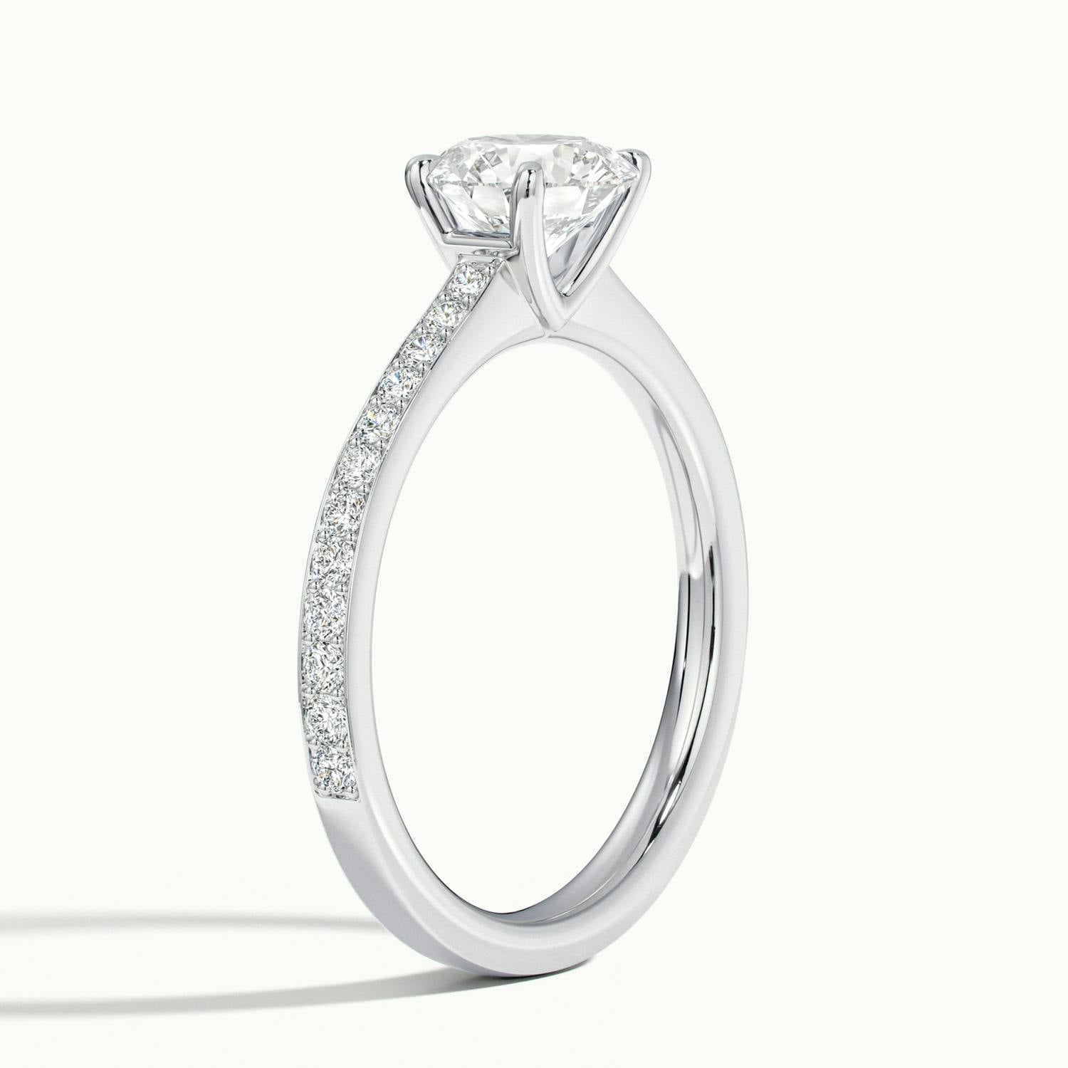 Arabella Round Solitaire Pavé Engagement Ring