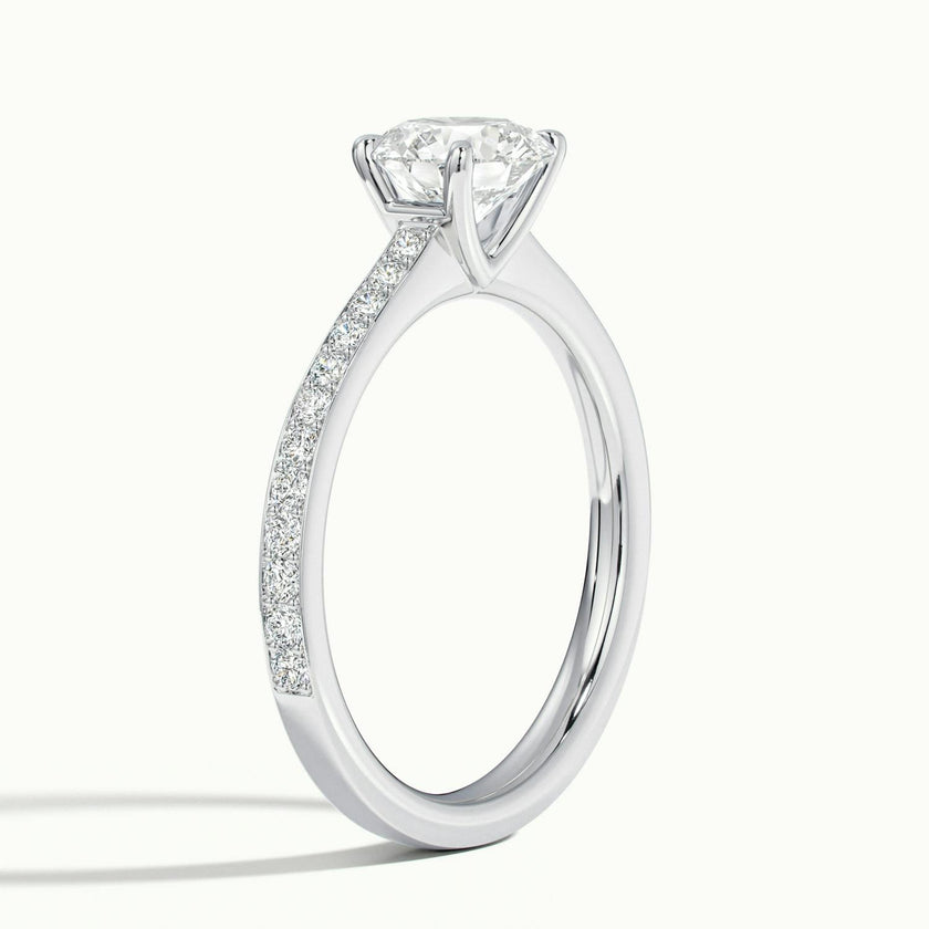 Arabella Round Solitaire Pavé Engagement Ring