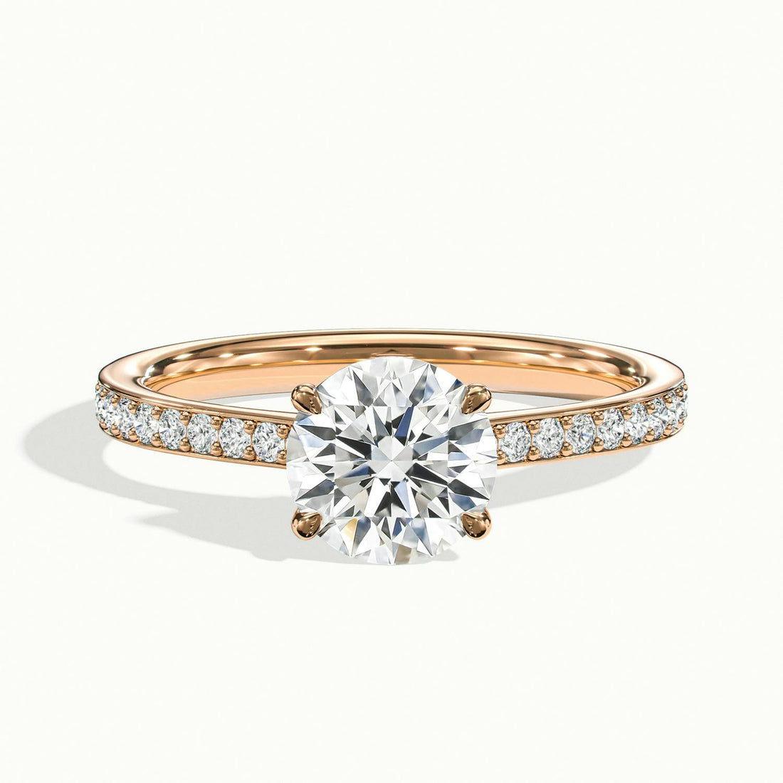 Arabella Round Solitaire Pavé Engagement Ring