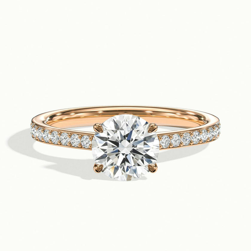 Arabella Round Solitaire Pavé Engagement Ring