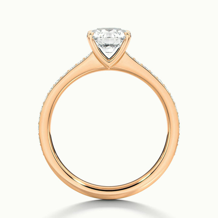 Arabella Round Solitaire Pavé Engagement Ring
