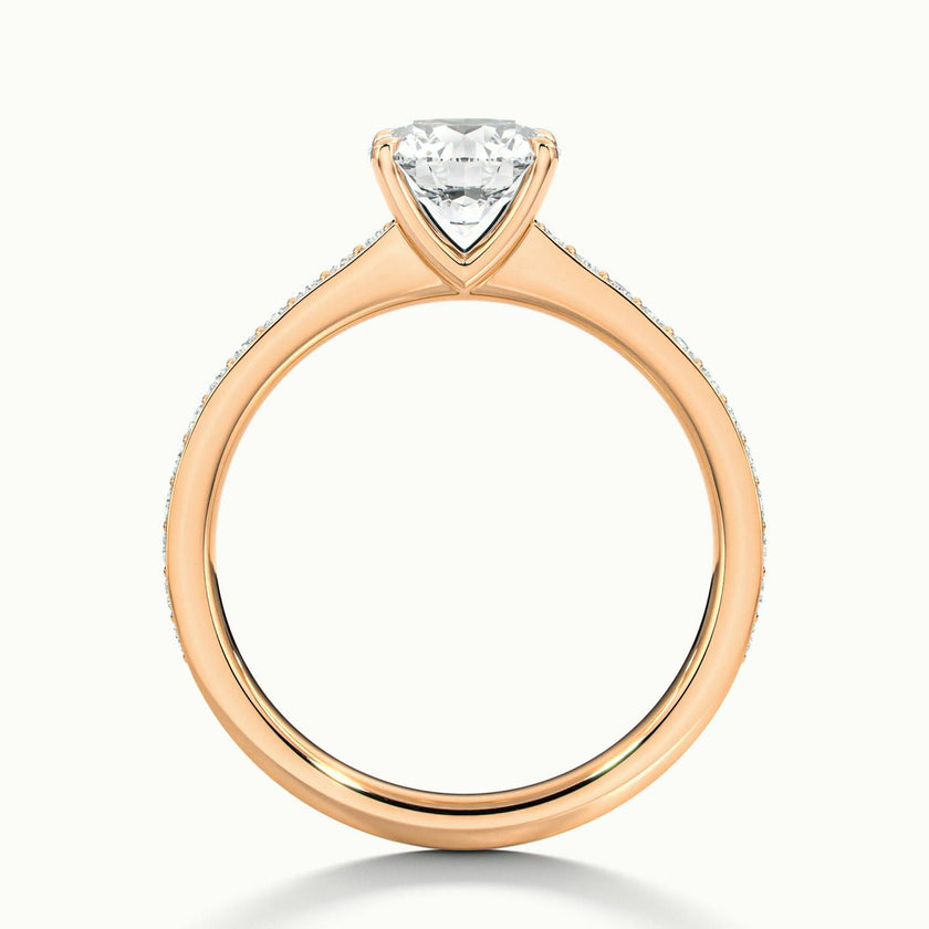 Arabella Round Solitaire Pavé Engagement Ring