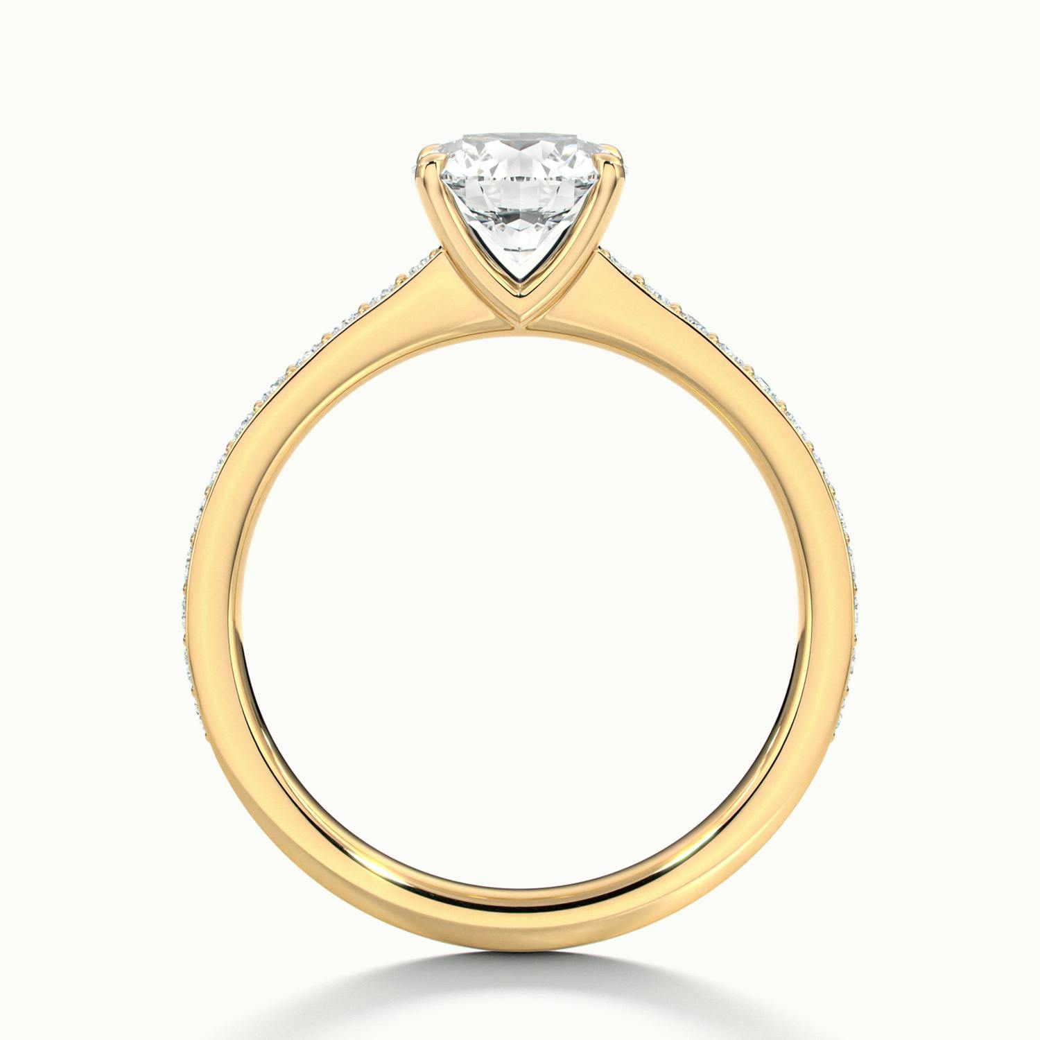 Arabella Round Solitaire Pavé Engagement Ring
