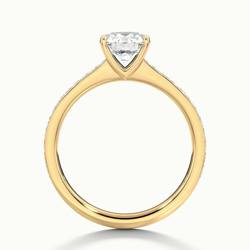 Arabella Round Solitaire Pavé Engagement Ring