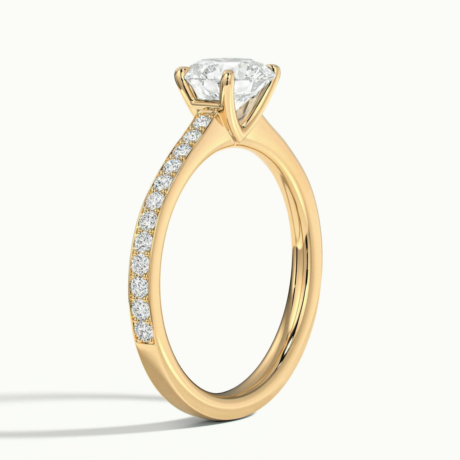 Arabella Round Solitaire Pavé Engagement Ring