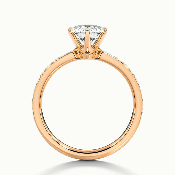 Magnolia Round Solitaire Pavé Engagement Ring