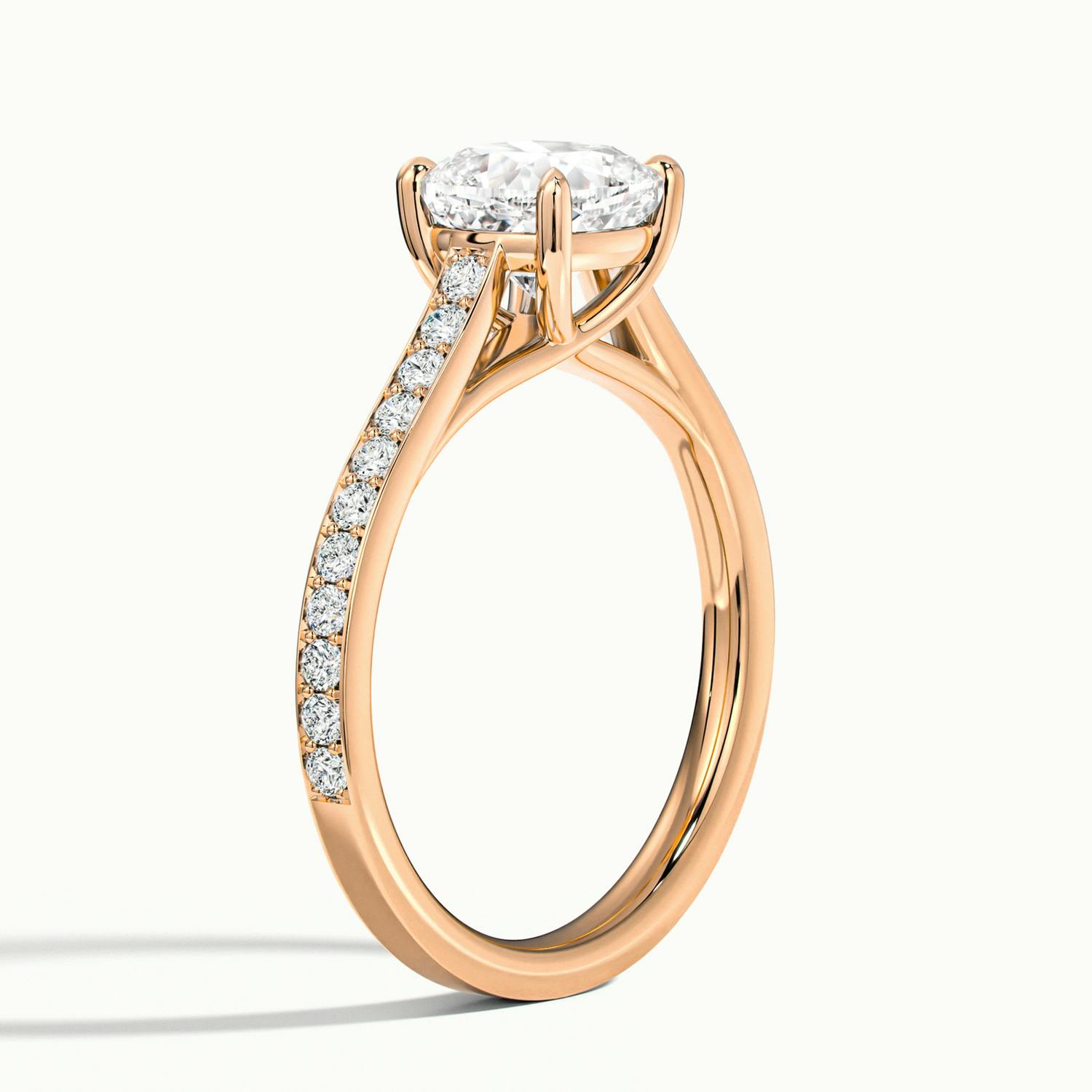 Versailles Cushion Solitaire Pavé Engagement Ring