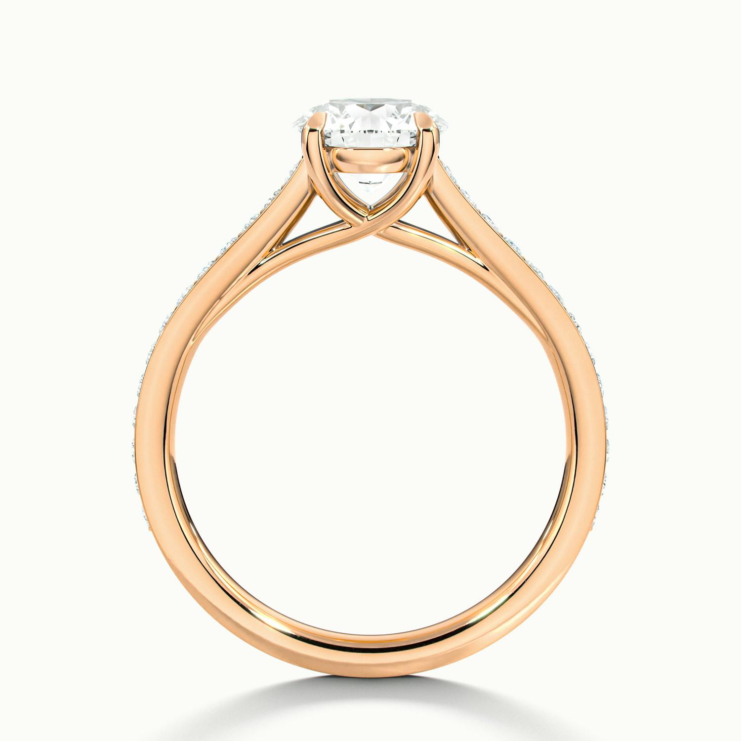 Versailles Round Solitaire Pavé Engagement Ring