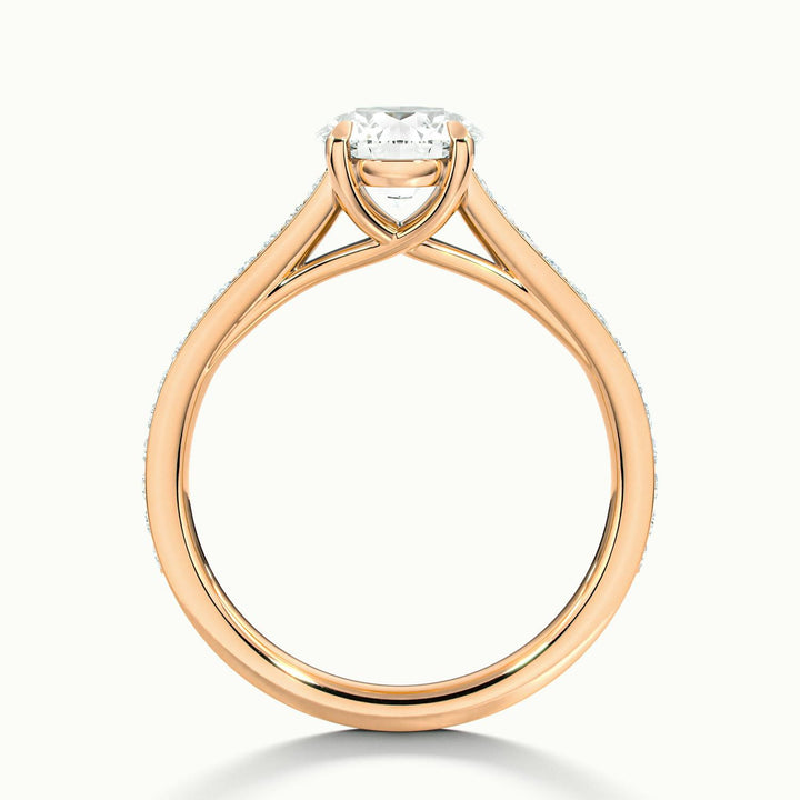 Versailles Round Solitaire Pavé Engagement Ring