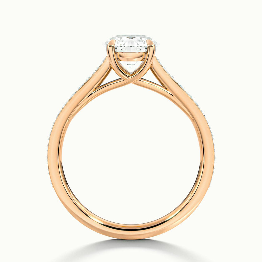 Versailles Round Solitaire Pavé Engagement Ring