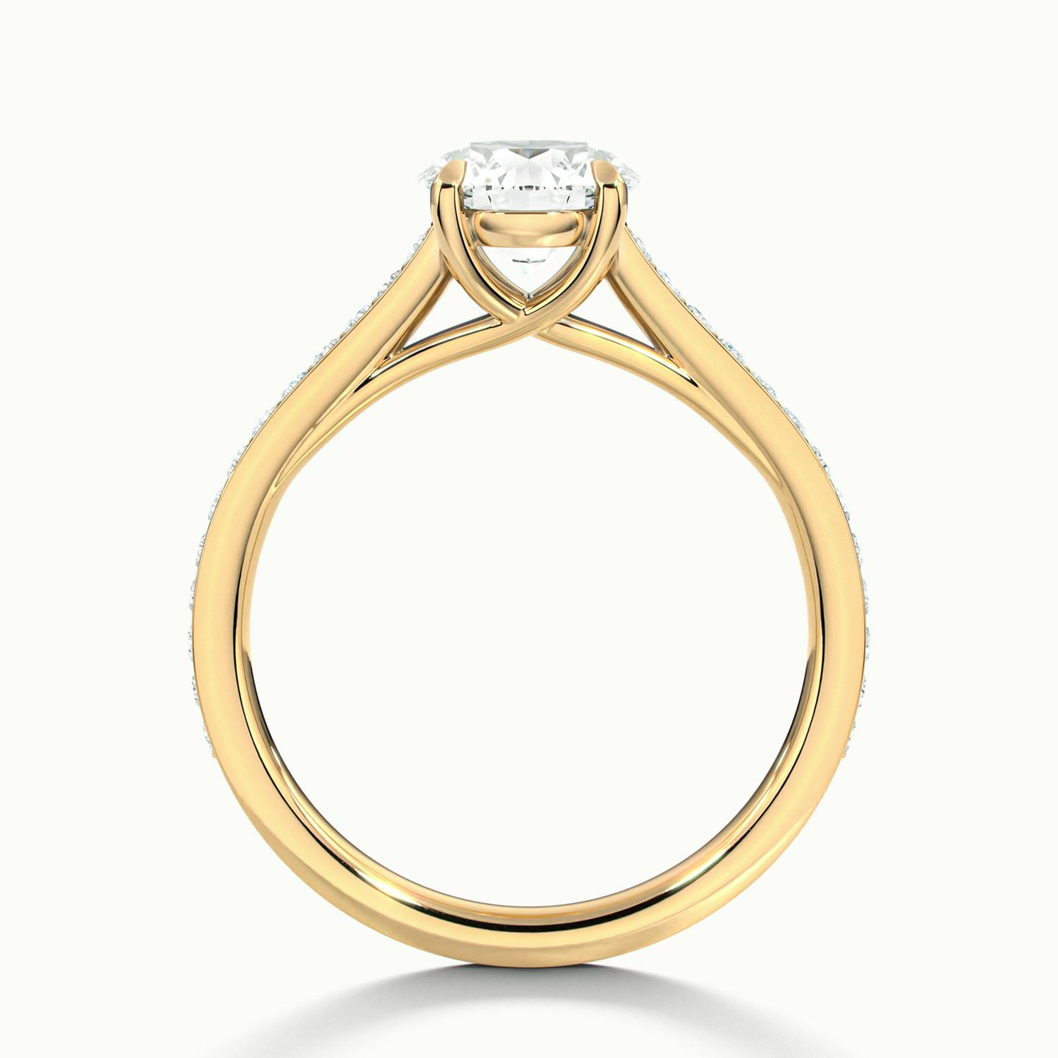 Versailles Round Solitaire Pavé Engagement Ring