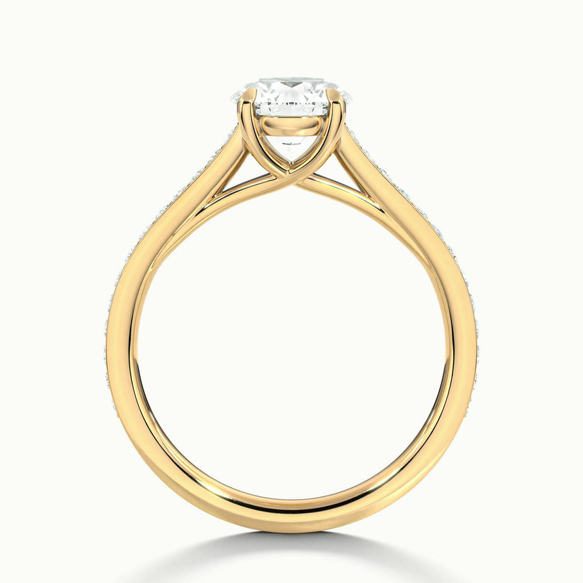 Versailles Round Solitaire Pavé Engagement Ring