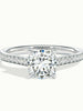 Aimee Cushion Solitaire Pavé Engagement Ring