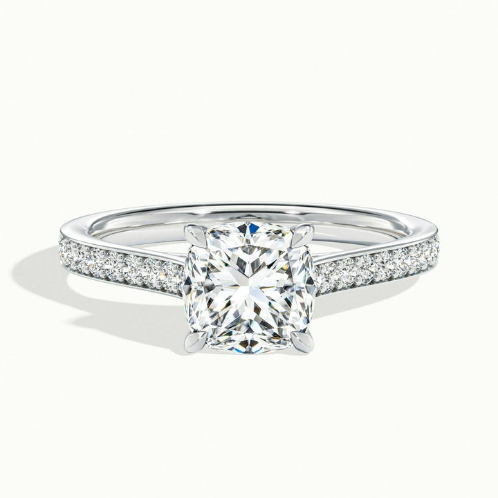 Aimee Cushion Solitaire Pavé Engagement Ring