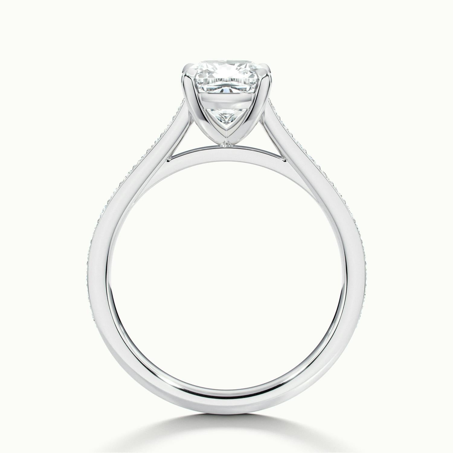 Aimee Cushion Solitaire Pavé Engagement Ring