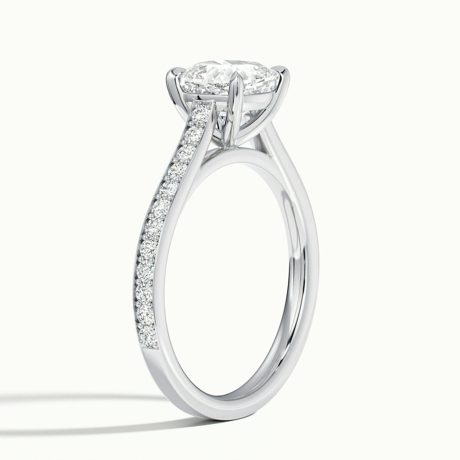 Aimee Cushion Solitaire Pavé Engagement Ring
