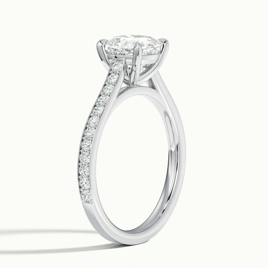Aimee Cushion Solitaire Pavé Engagement Ring