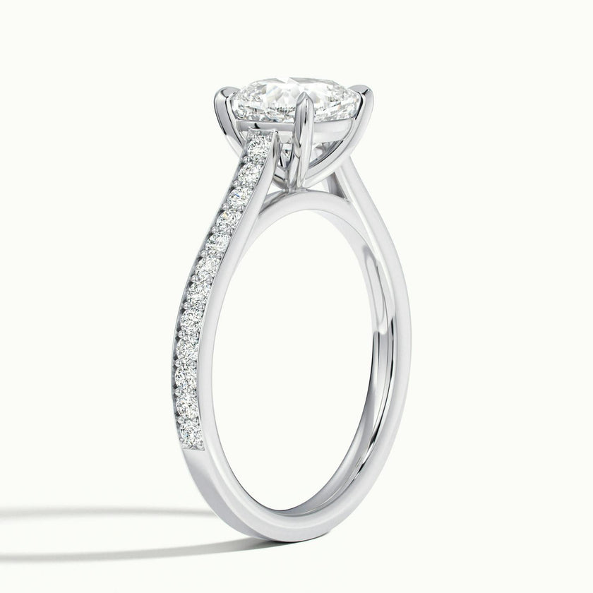 Aimee Cushion Solitaire Pavé Engagement Ring