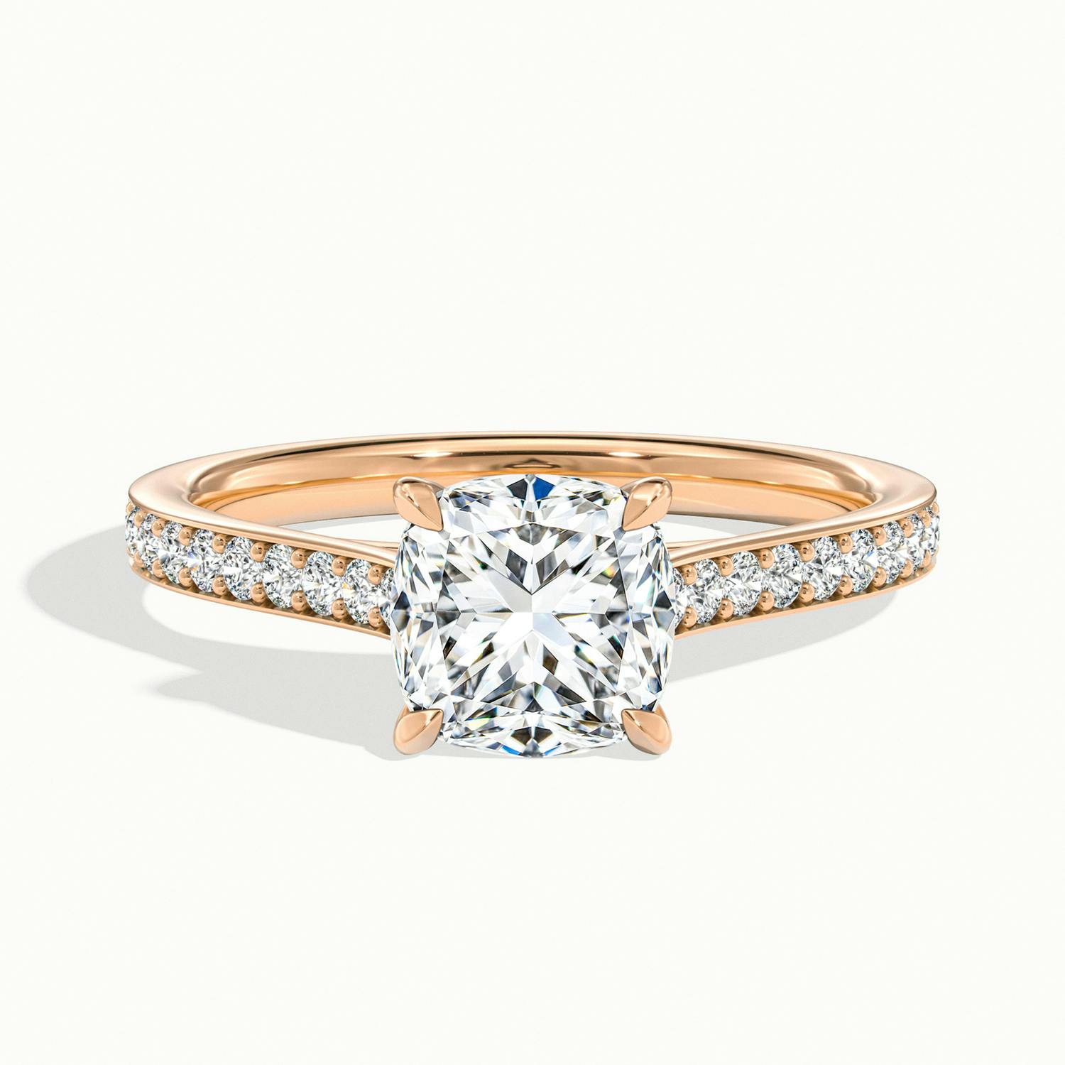 Aimee Cushion Solitaire Pavé Engagement Ring