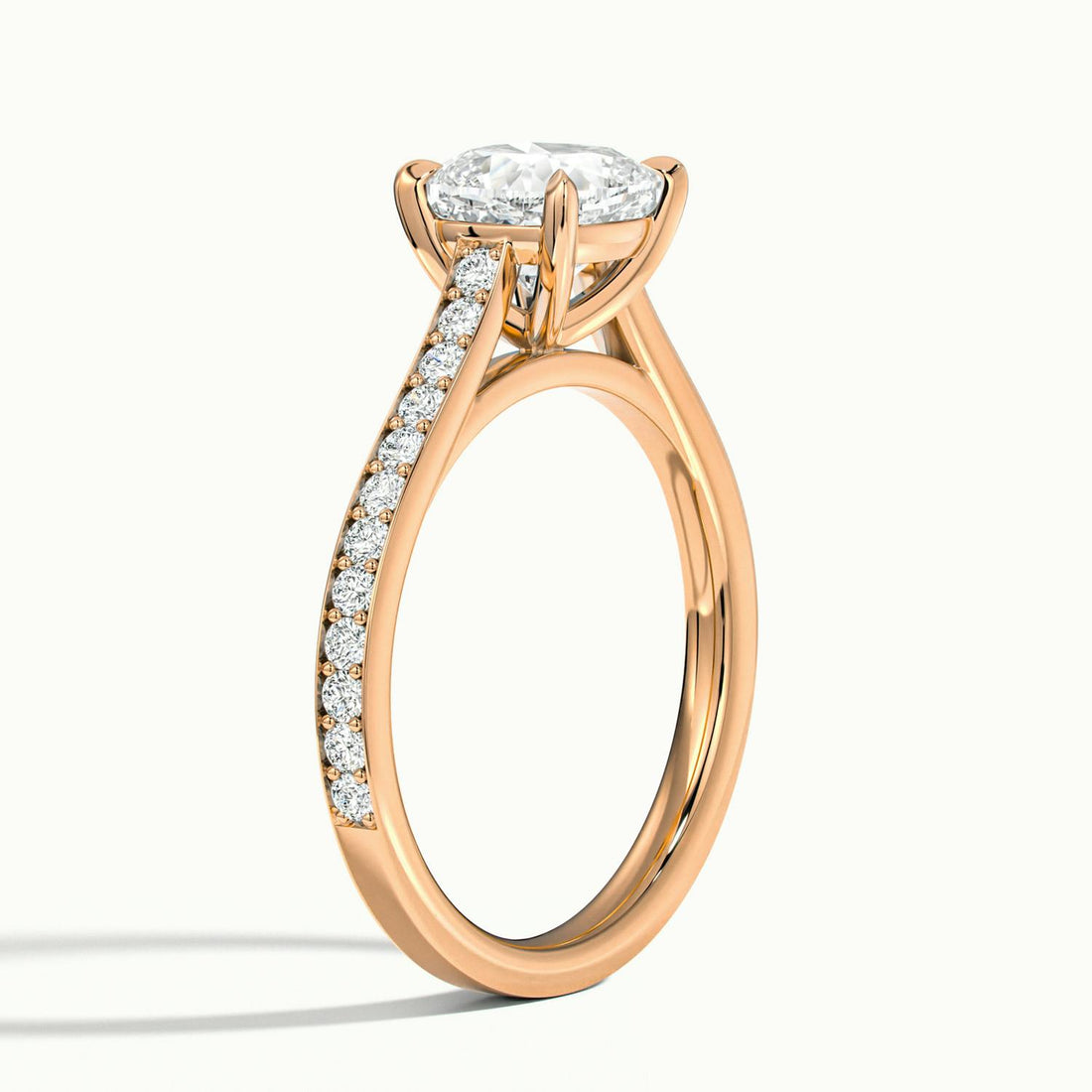 Aimee Cushion Solitaire Pavé Engagement Ring