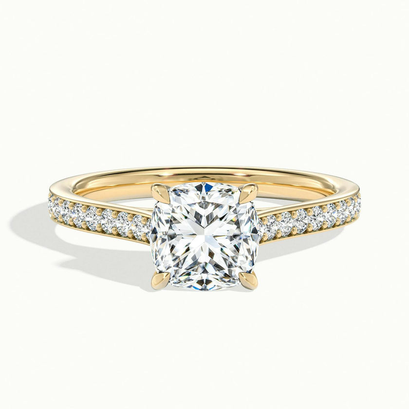 Aimee Cushion Solitaire Pavé Engagement Ring