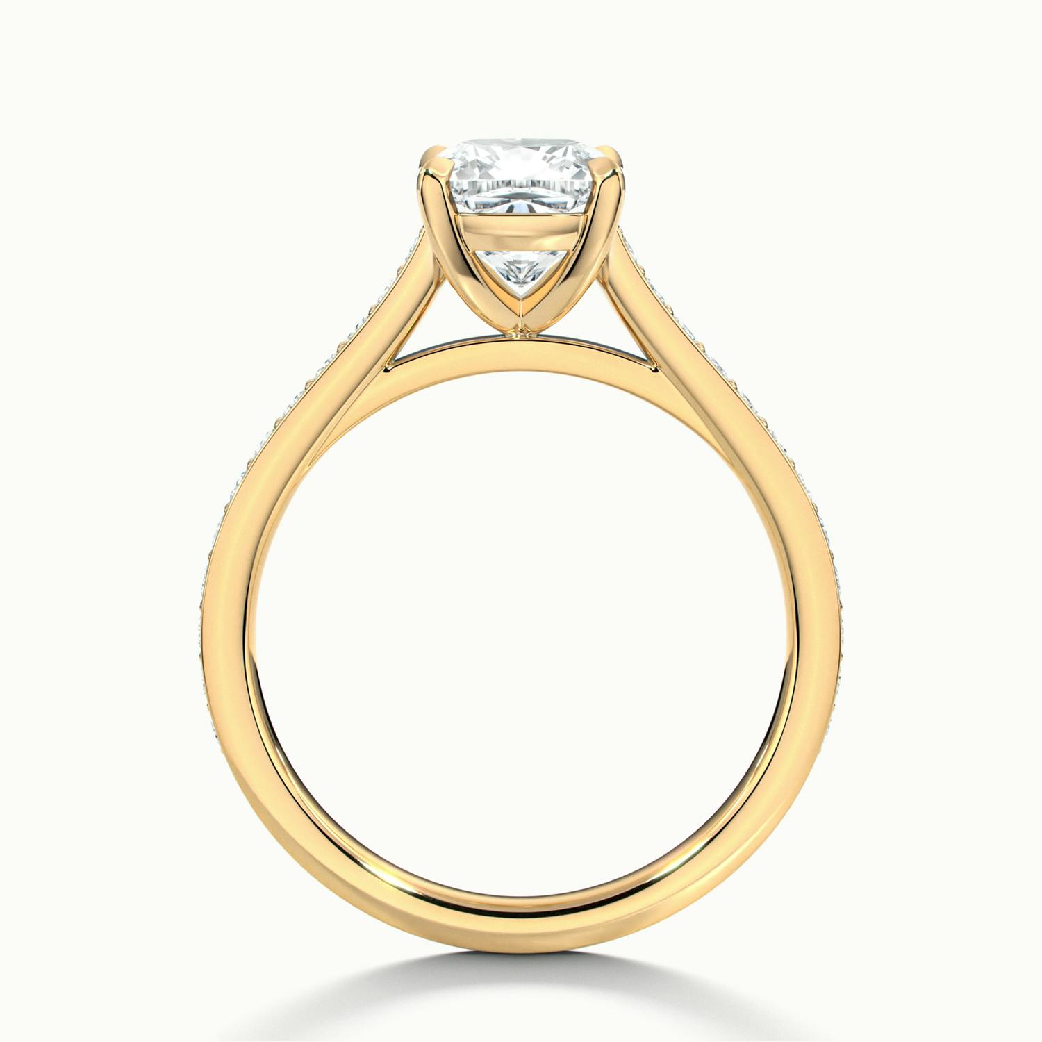 Aimee Cushion Solitaire Pavé Engagement Ring