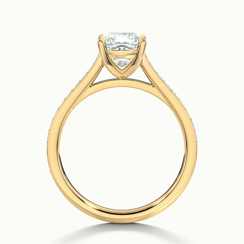 Aimee Cushion Solitaire Pavé Engagement Ring