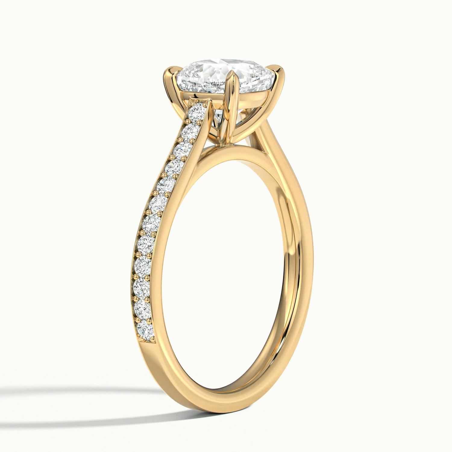 Aimee Cushion Solitaire Pavé Engagement Ring