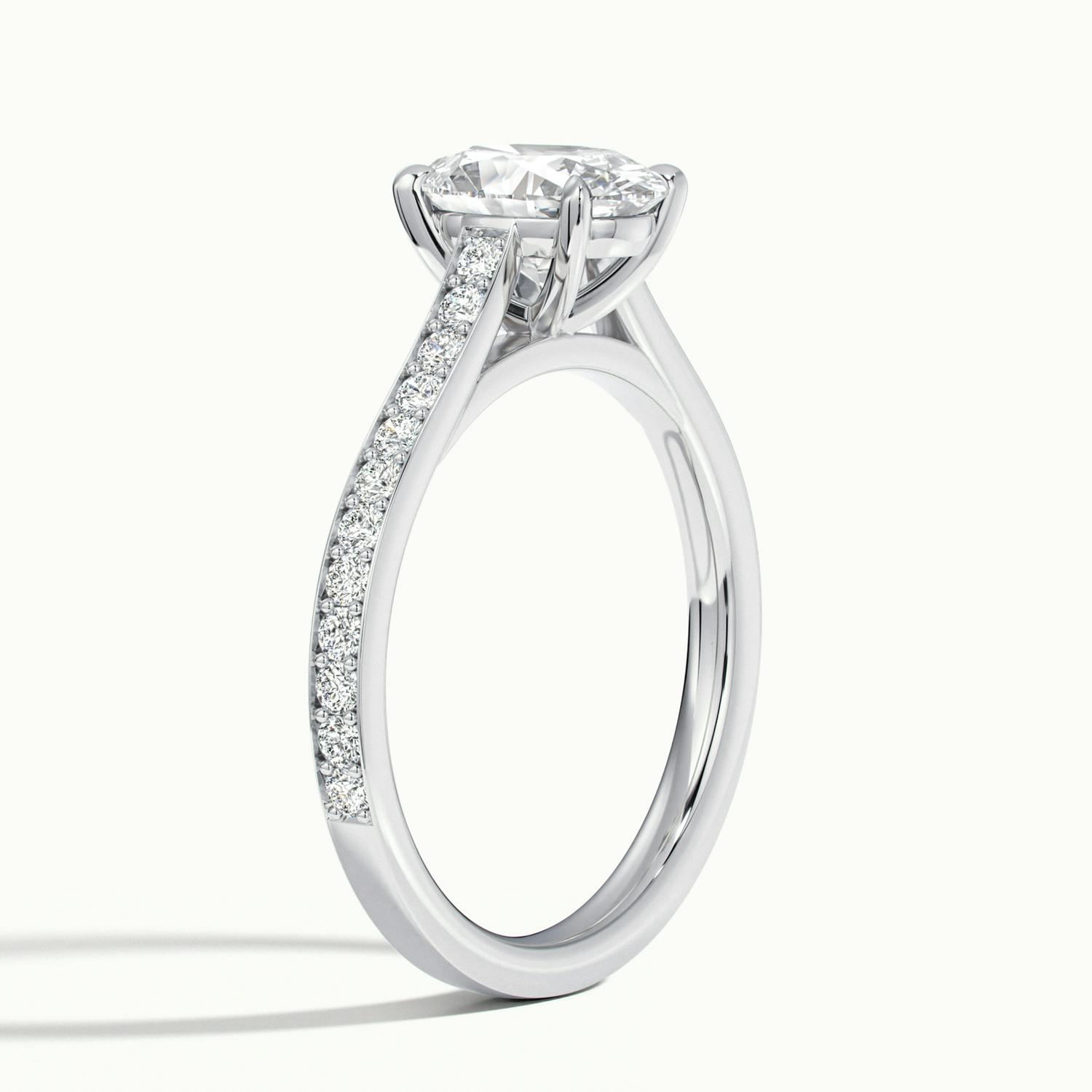 Aimee Oval Solitaire Pavé Engagement Ring