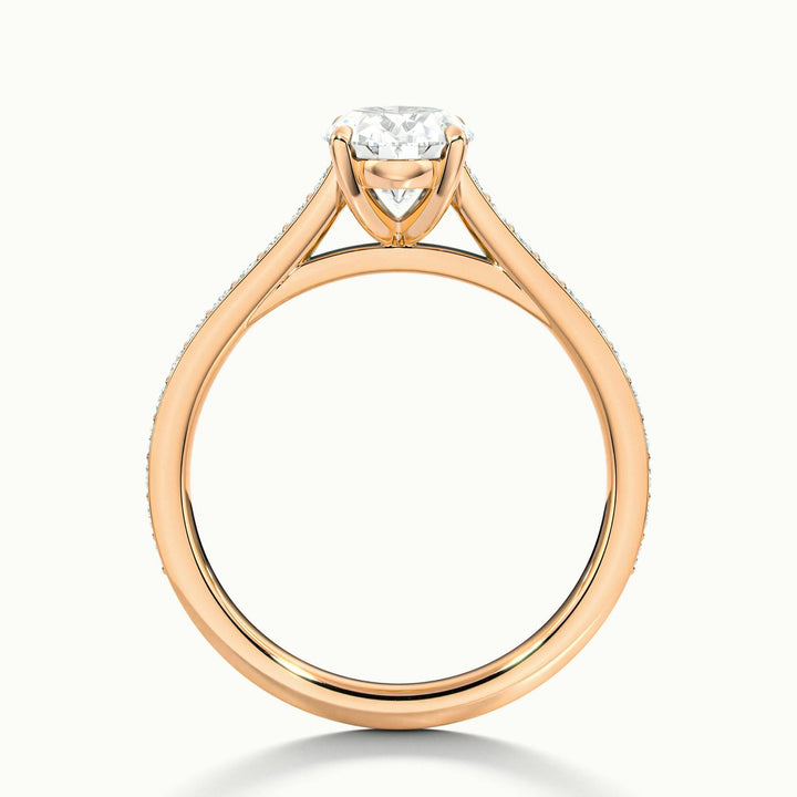 Aimee Oval Solitaire Pavé Engagement Ring