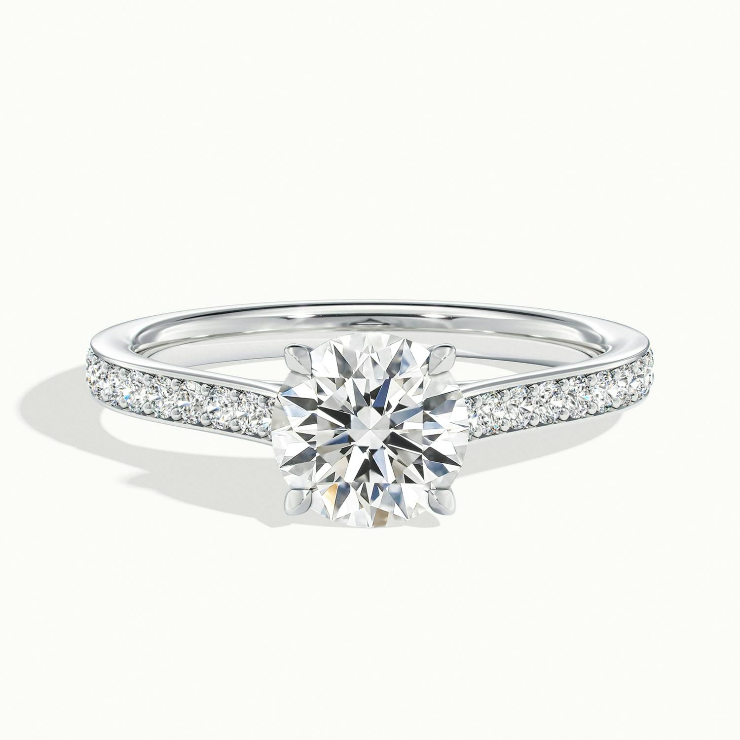 Aimee Round Solitaire Pavé Engagement Ring