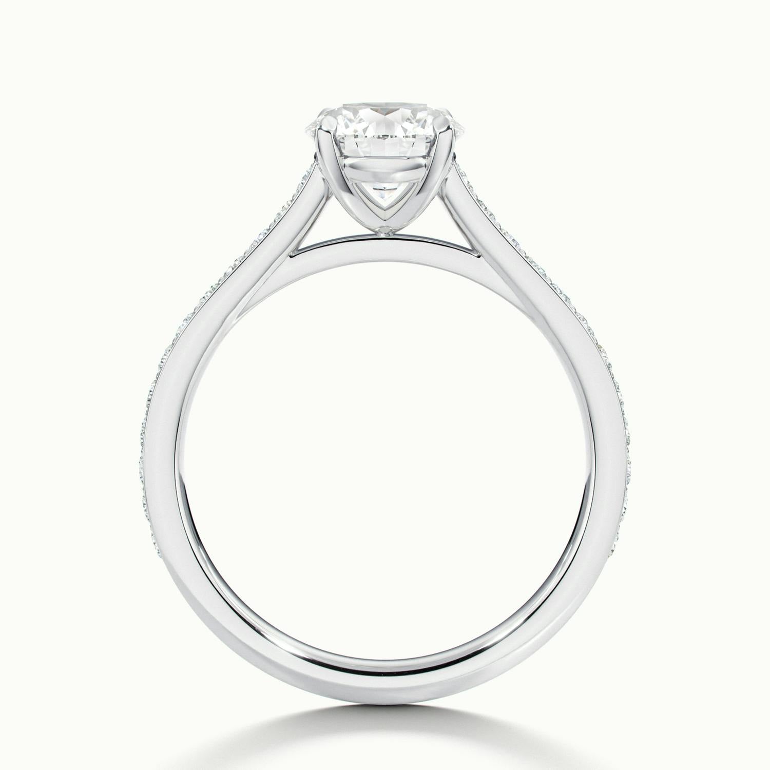 Aimee Round Solitaire Pavé Engagement Ring