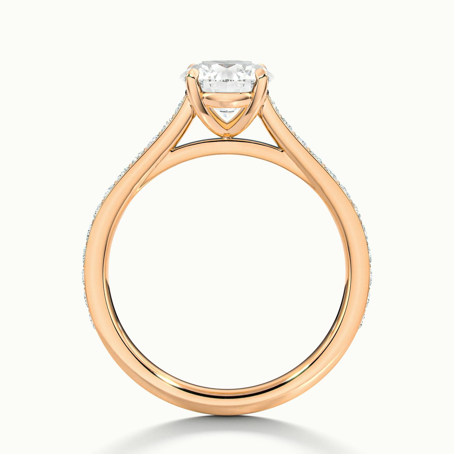 Aimee Round Solitaire Pavé Engagement Ring