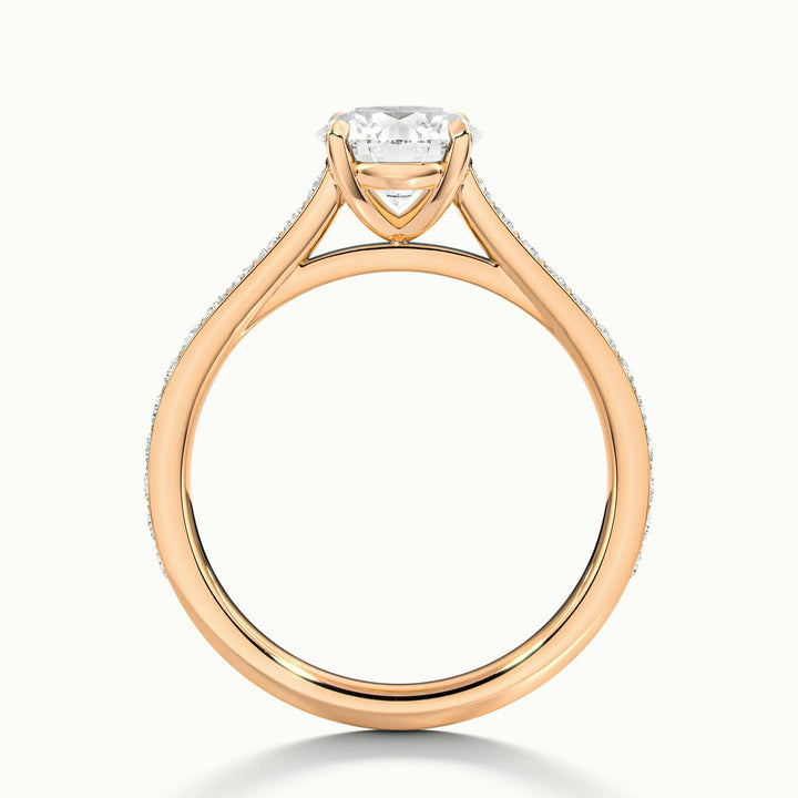 Aimee Round Solitaire Pavé Engagement Ring