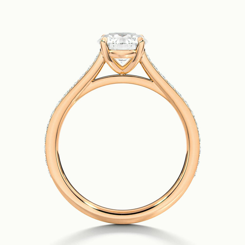 Aimee Round Solitaire Pavé Engagement Ring