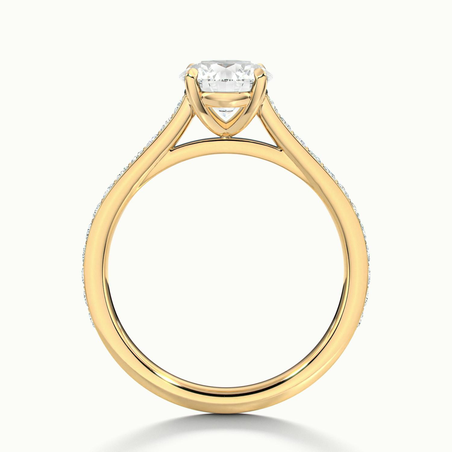 Aimee Round Solitaire Pavé Engagement Ring