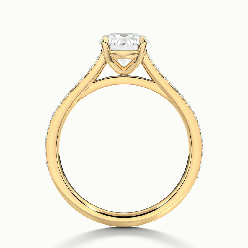 Aimee Round Solitaire Pavé Engagement Ring