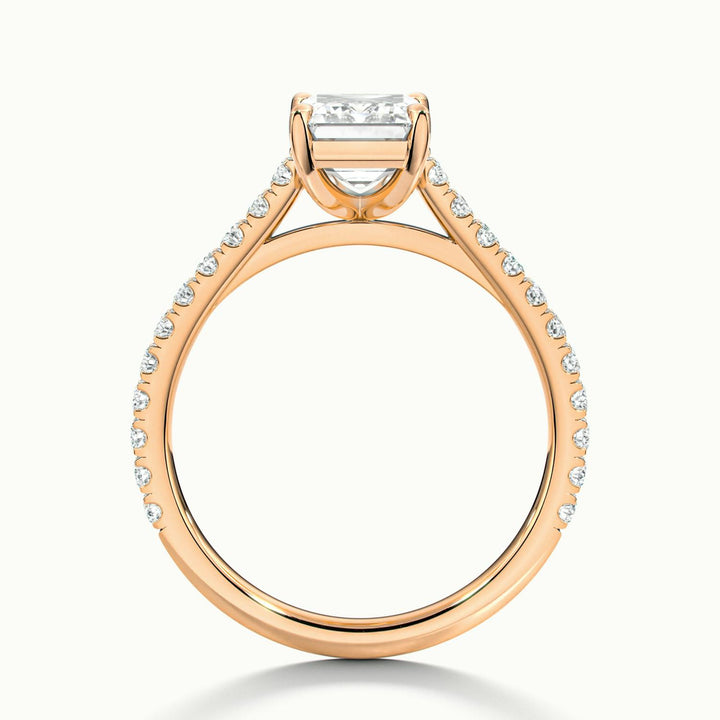 Freesia Emerald Solitaire Pavé Engagement Ring