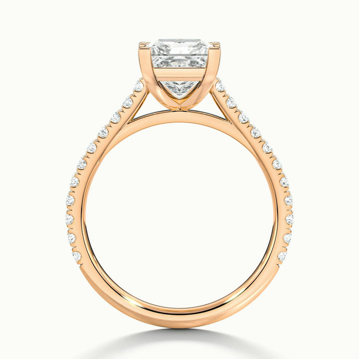 Freesia Princess Solitaire Pavé Engagement Ring
