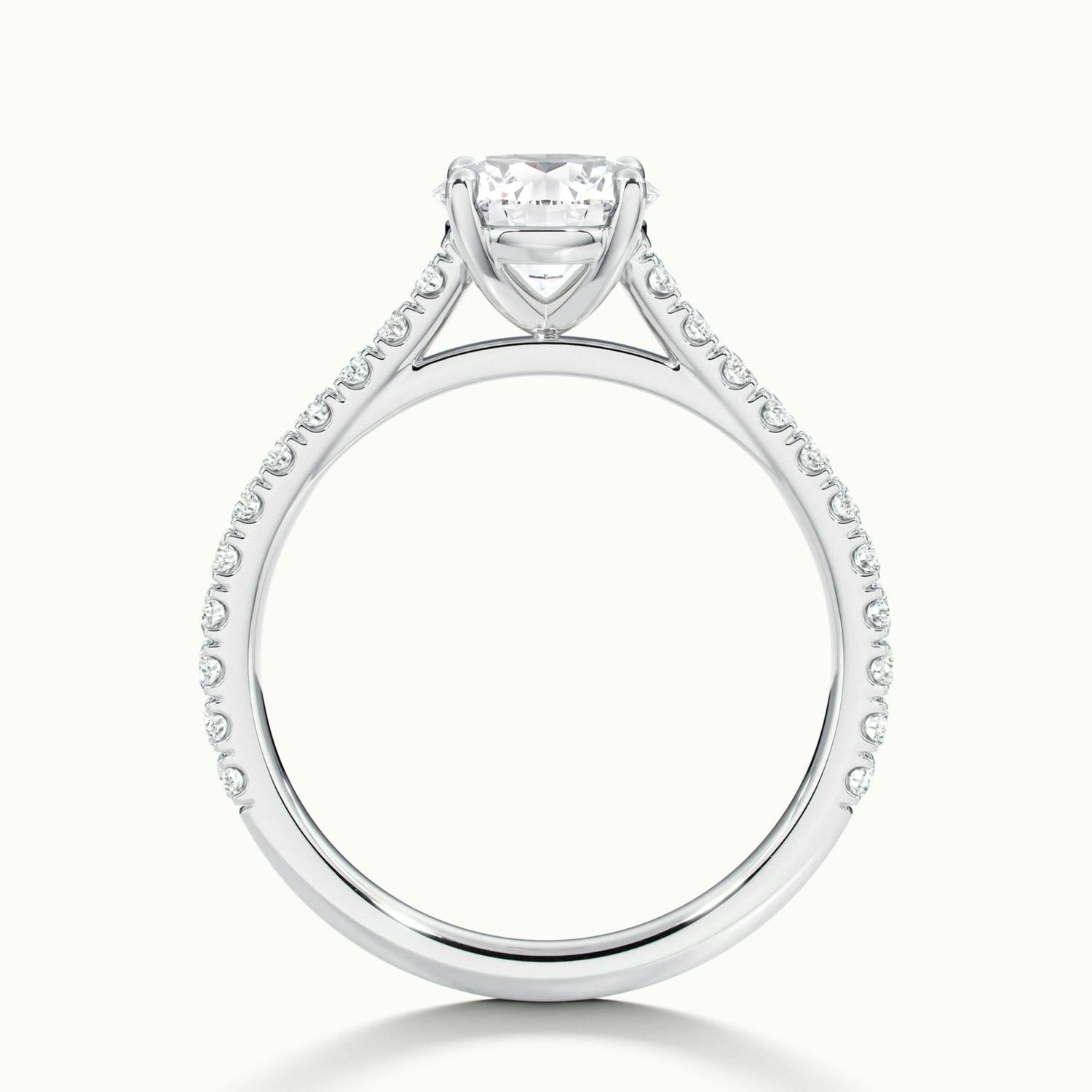 Freesia Round Solitaire Pavé Engagement Ring