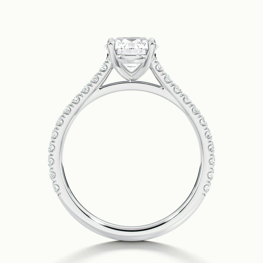 Freesia Round Solitaire Pavé Engagement Ring
