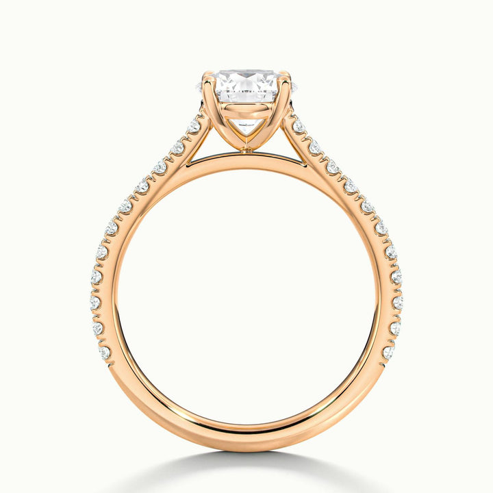 Freesia Round Solitaire Pavé Engagement Ring
