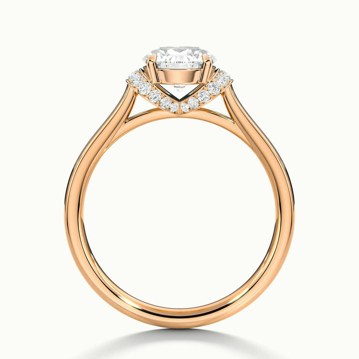 Juliette Round Hidden Basket Halo Pave Engagement Ring