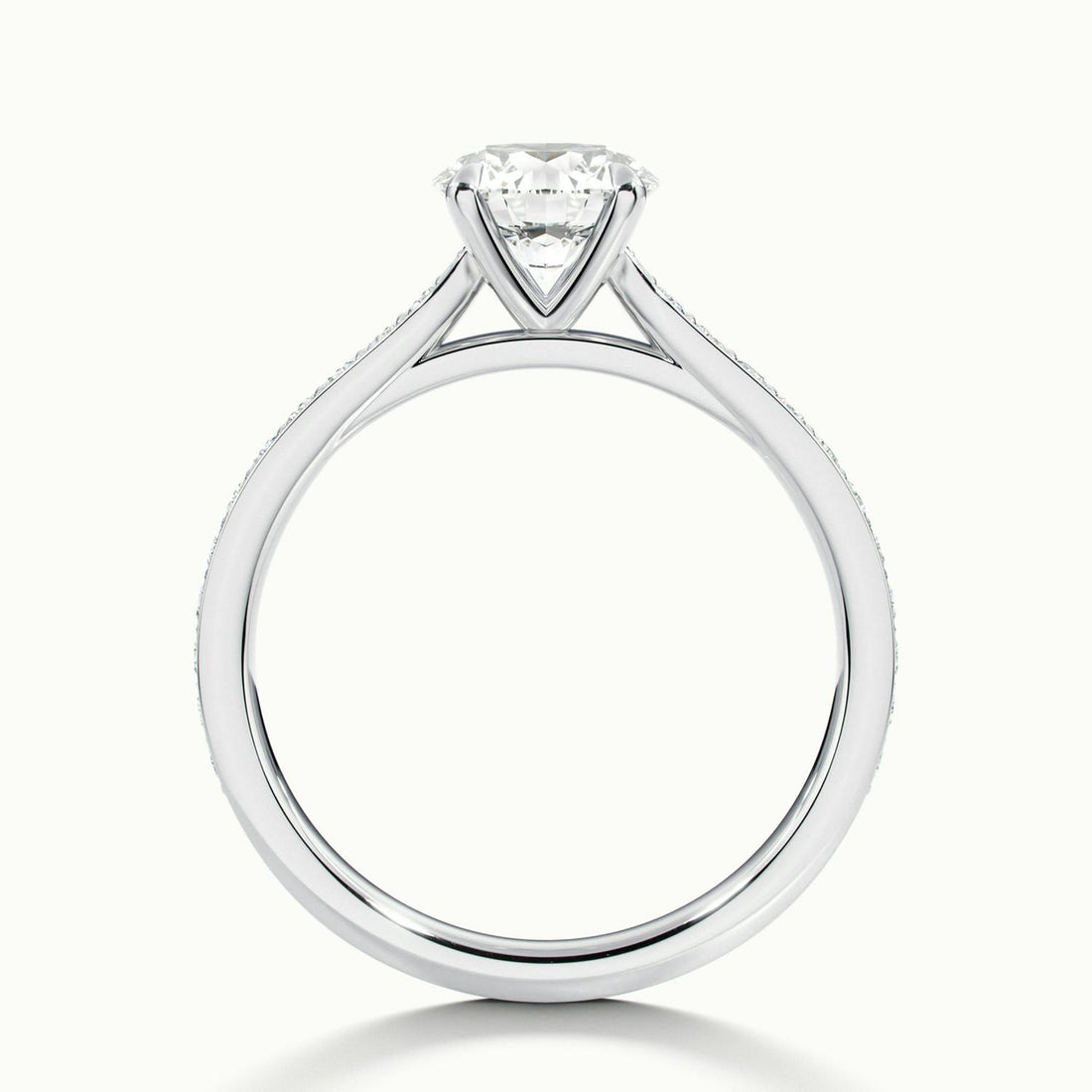 Bellamy Round Solitaire Pavé Engagement Ring