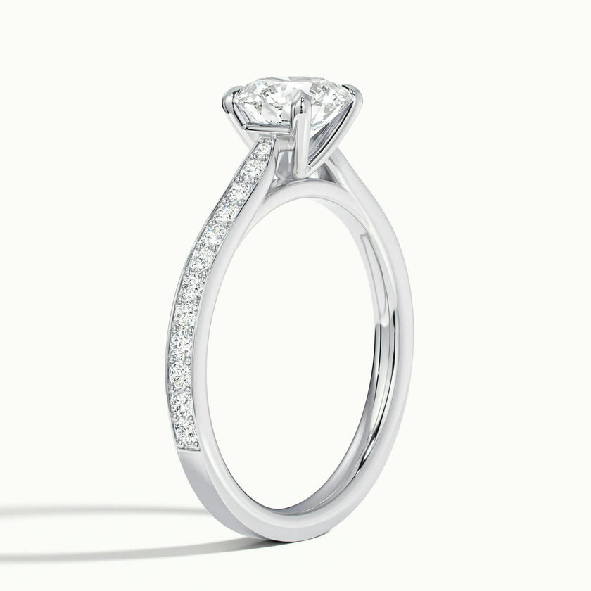 Bellamy Round Solitaire Pavé Engagement Ring